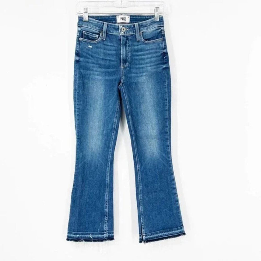 PAIGE Colette Mid-Rise Crop Flare Jeans